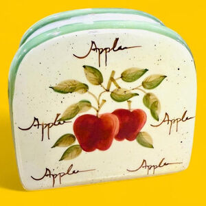 Vintage Y2K HOMCO Home Interiors Apple Orchard Paper Napkin Holder NEW 21013